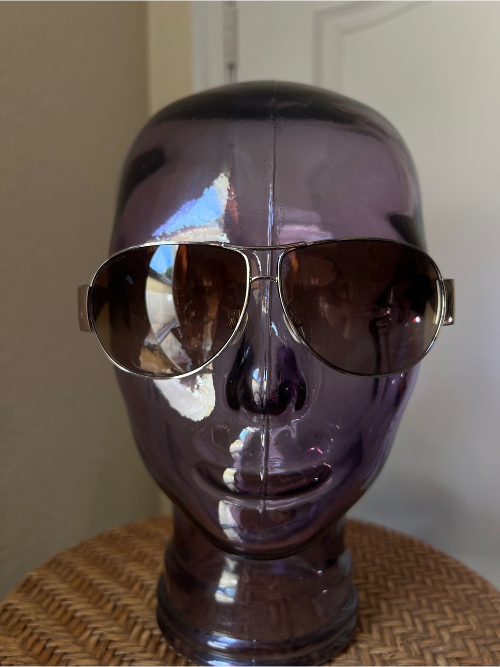 CHANEL Black Frame Sunglasses with Dark Brown Lenses